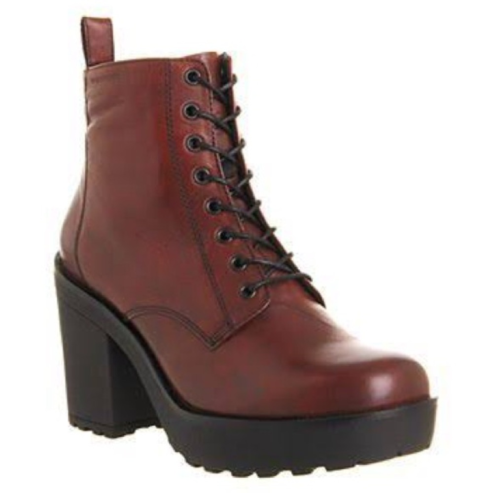 Vagabond Libby Dark Red Leather Boots
